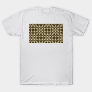 Black and Gold Pixel Pattern T-Shirt